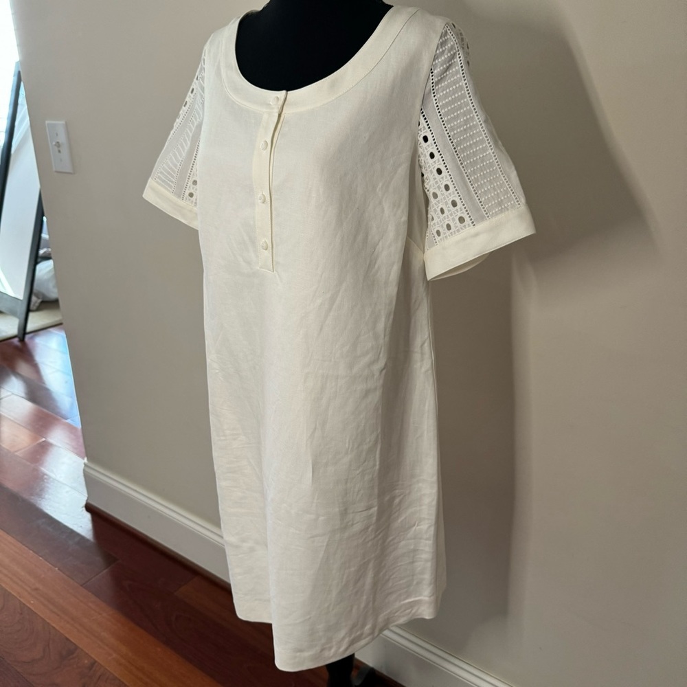 NWT Vineyard Vines White Eyelet City Shift Dress - Picture 2 of 12